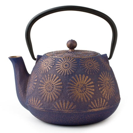PURPLE HANABI CAST IRON TEAPOT - 40 oz.
