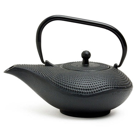 Black Hobnail Cast Iron Teapot - 33 oz. at Miya
